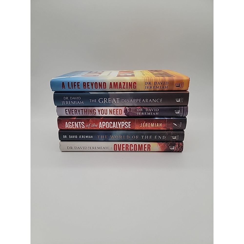 Dr. David Jeremiah 6 Book Set Hardcover Signed Prophecy Christian Life Excellent
